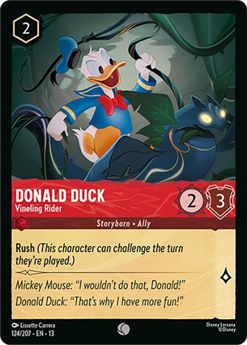 Donald Duck - Vineling Rider Common Attack of the Vine! 124/207 NM