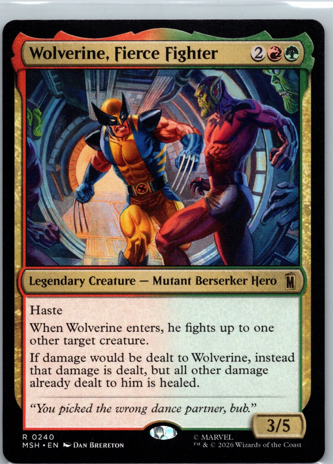 Wolverine, Fierce Fighter R Marvel Super Heroes 240 NM