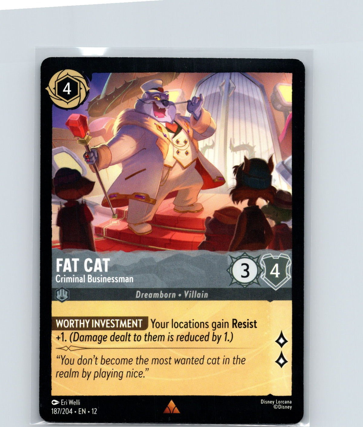 Fat Cat - Criminal Businessman Rare Wilds Unknown 187/204 NM