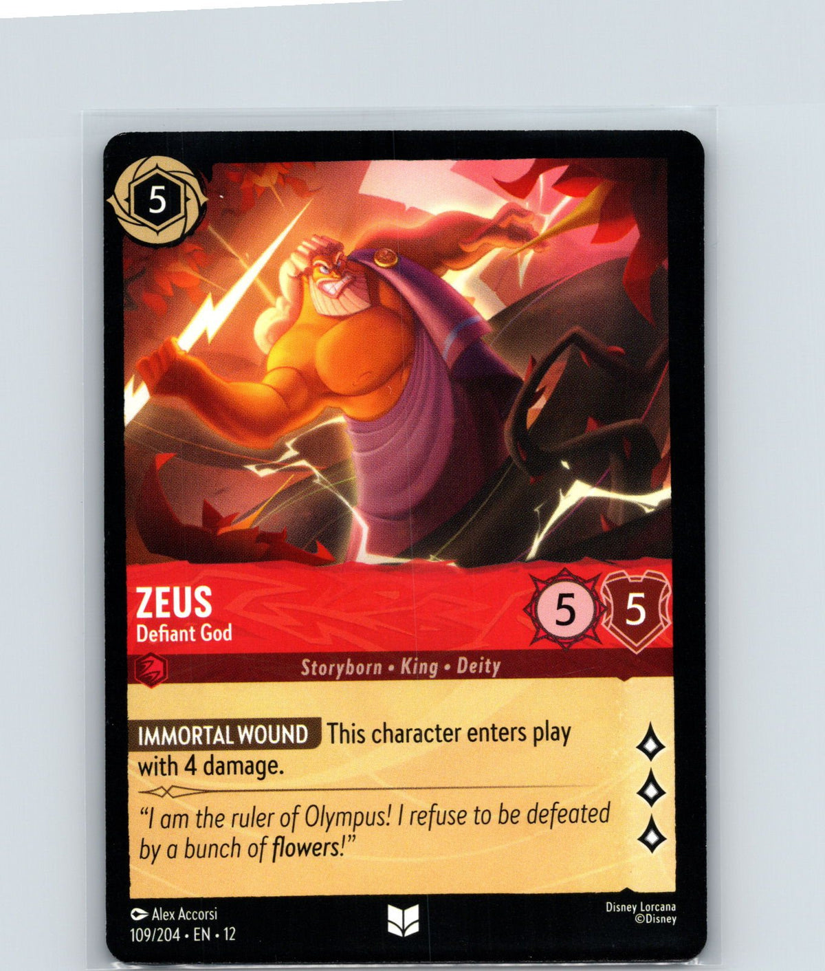 Zeus - Defiant God Uncommon Wilds Unknown 109/204 NM