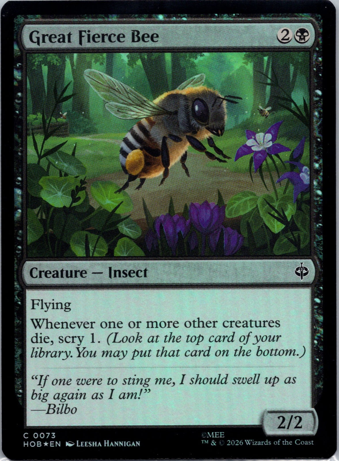 Great Fierce Bee Foil C The Hobbit 73 NM