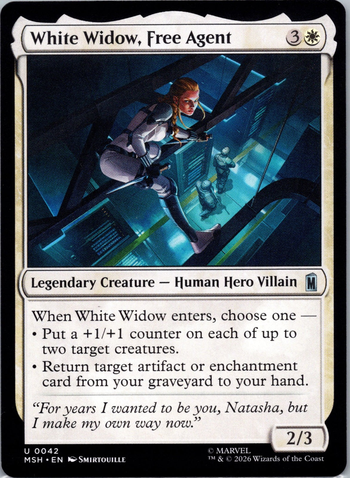 White Widow, Free Agent U Marvel Super Heroes 42 NM