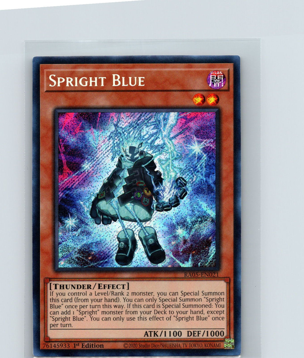 Spright Blue 1st Edition Secret Rare Rarity Collection 5 RA05-EN021 NM