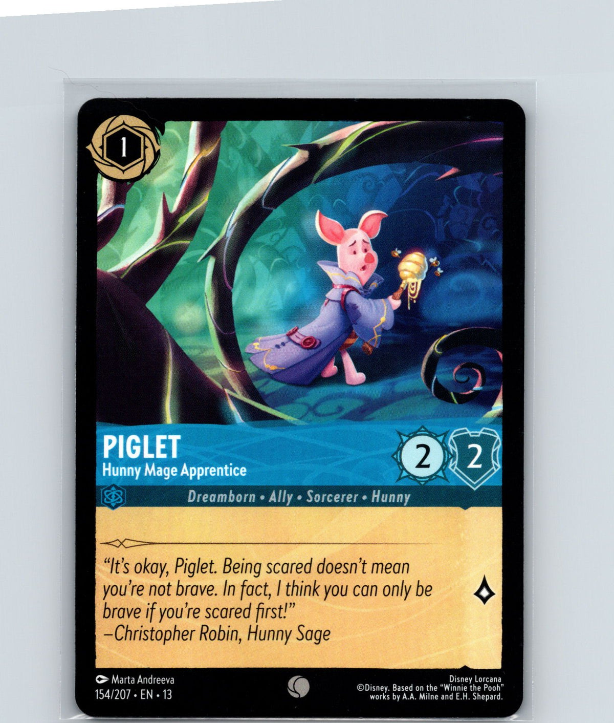 Piglet - Hunny Mage Apprentice Common Attack of the Vine! 154/207 NM