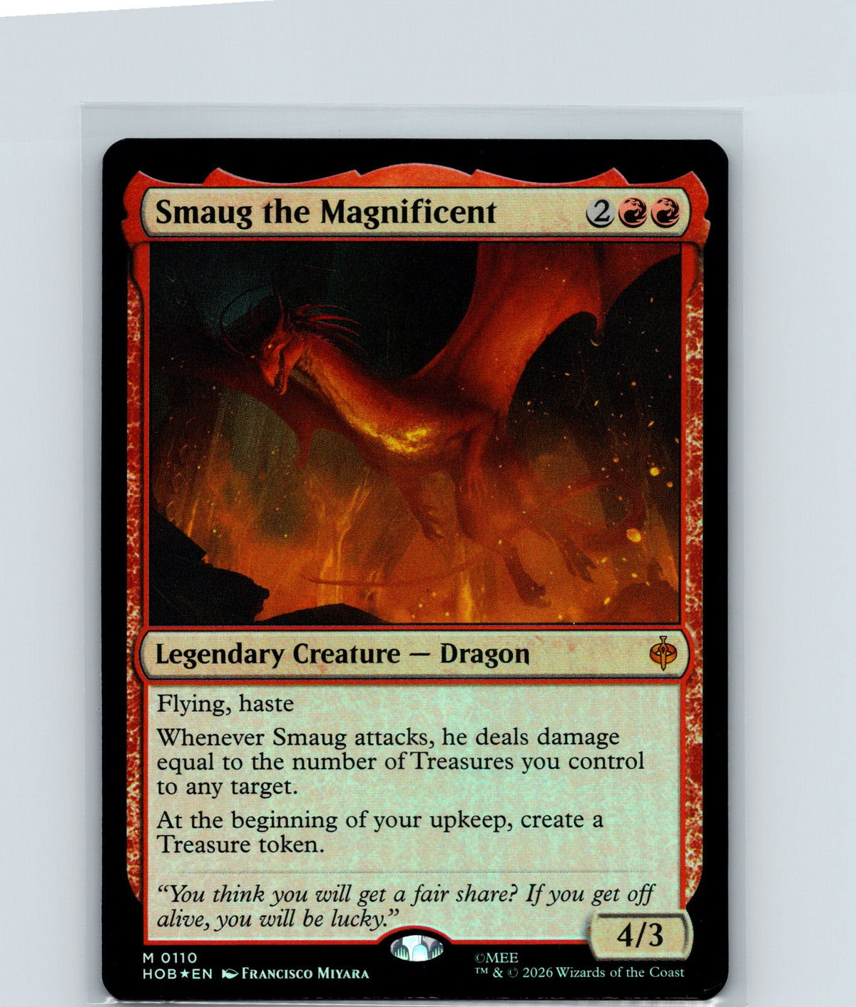 Smaug the Magnificent Foil M The Hobbit 110 NM