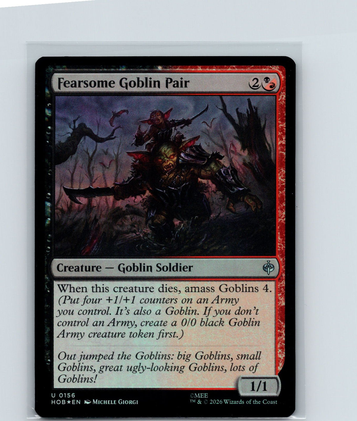 Fearsome Goblin Pair Foil U The Hobbit 156 NM