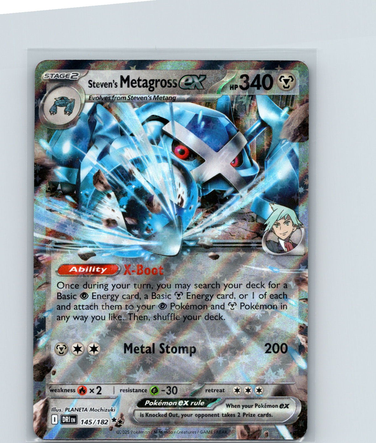 Steven's Metagross ex Holo Double Rare SV10: Destined Rivals 145/182 NM