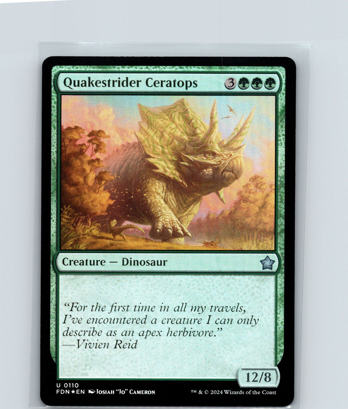 Quakestrider Ceratops Foil U Foundations 110 NM