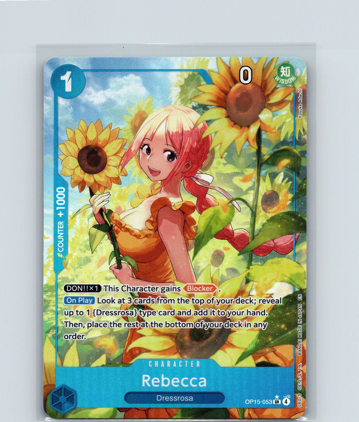 Rebecca (Alternate Art) Foil SR Adventure on Kami's Island OP15-053 NM