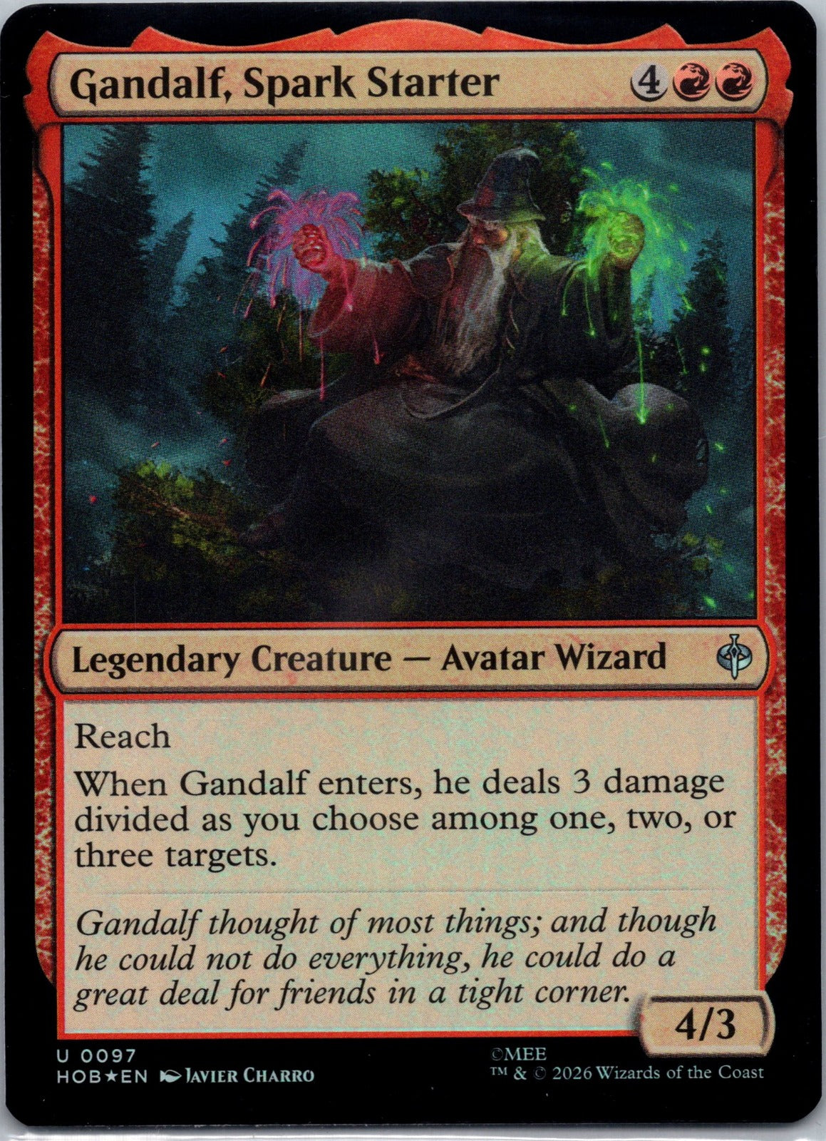 Gandalf, Spark Starter Foil U The Hobbit 97 NM