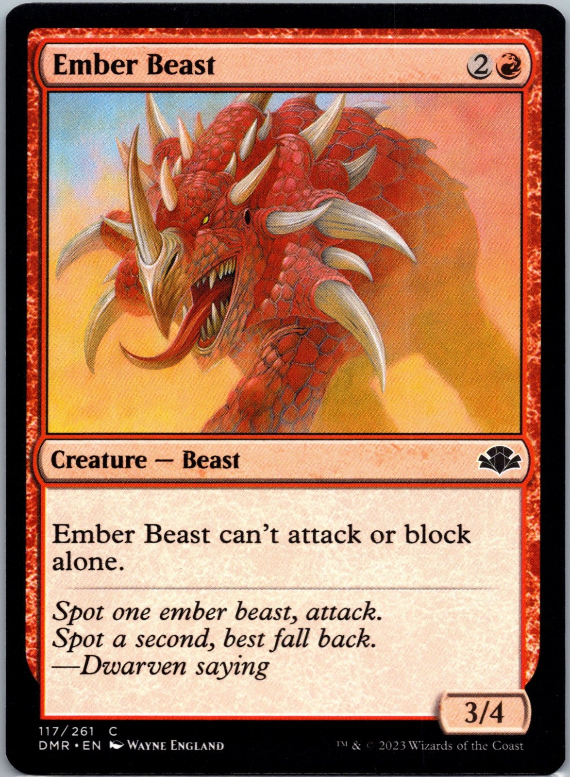 Ember Beast C Dominaria Remastered 117 NM