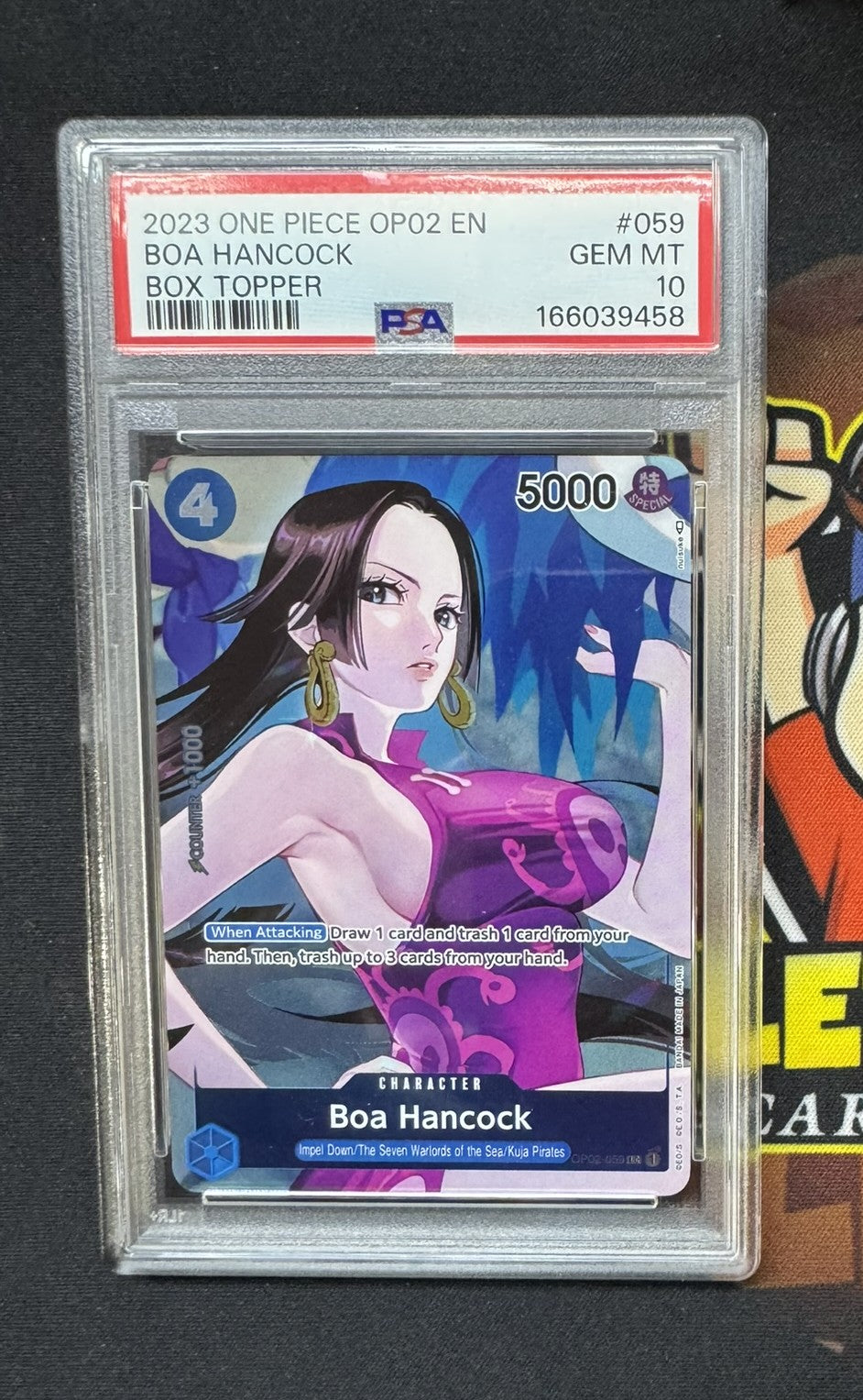 Boa Hancock (Box Topper) Foil UC Paramount War OP02-059 NM PSA 10