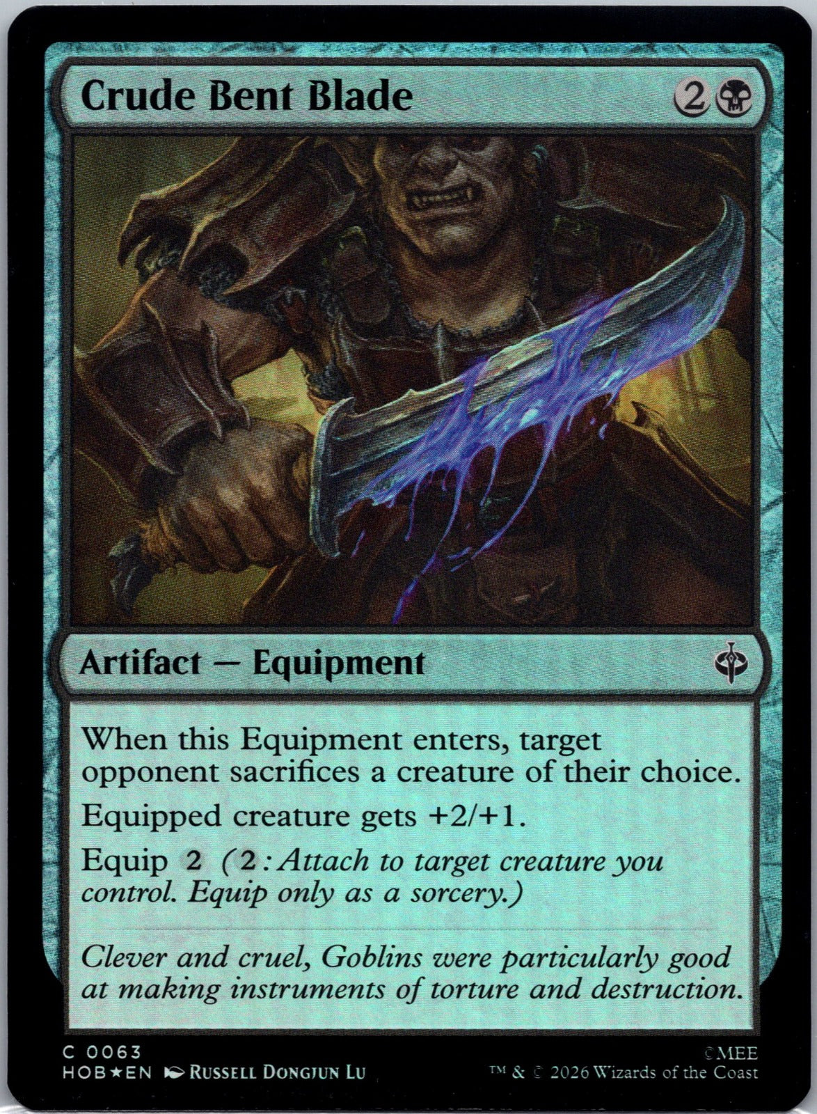 Crude Bent Blade Foil C The Hobbit 63 NM