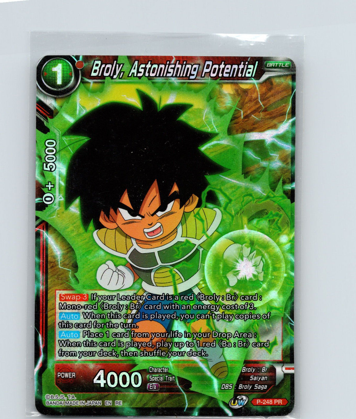 Broly, Astonishing Potential Foil Promo Promotion Cards P-248 NM