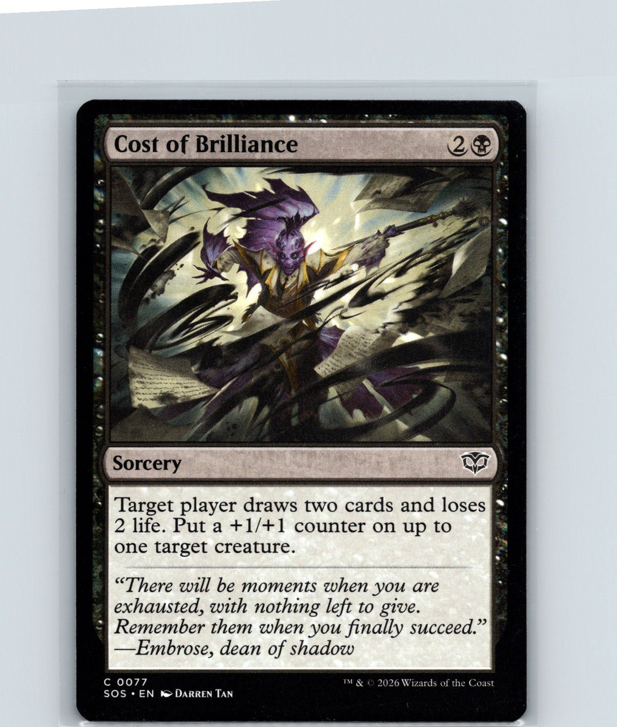 Cost of Brilliance C Secrets of Strixhaven 77 NM