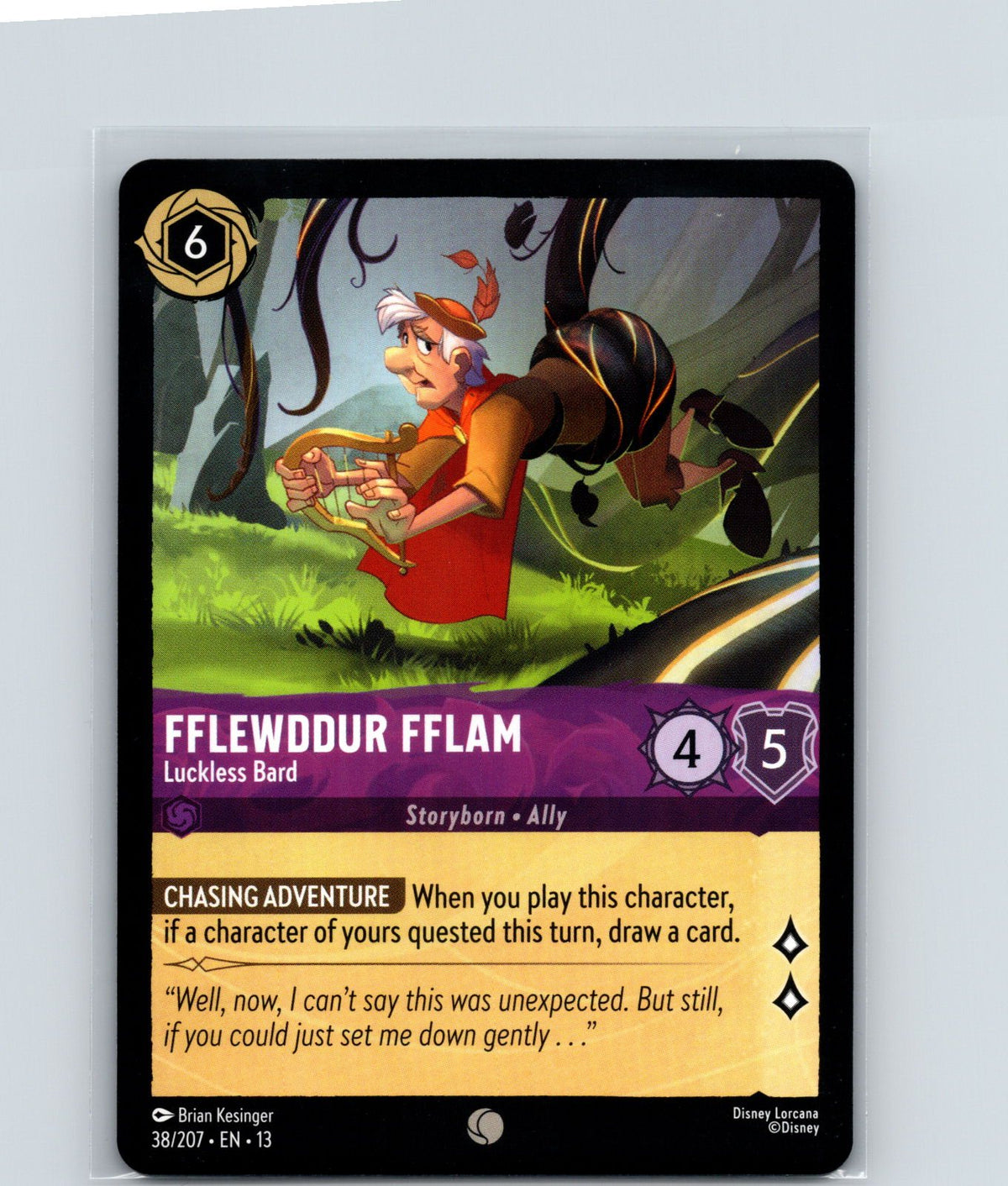 Fflewddur Fflam - Luckless Bard Common Attack of the Vine! 38/207 NM