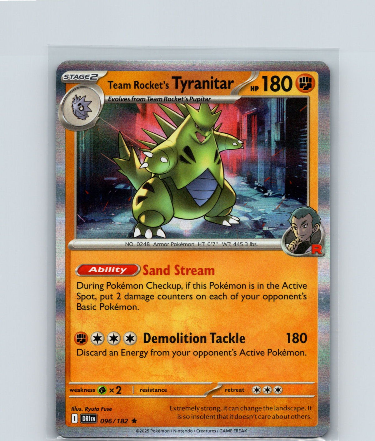 Team Rocket's Tyranitar Rare SV10: Destined Rivals 096/182 NM