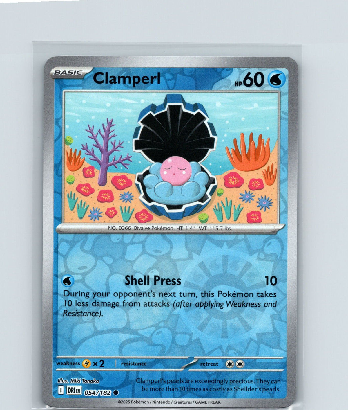 Clamperl Reverse Holo Common SV10: Destined Rivals 054/182 NM
