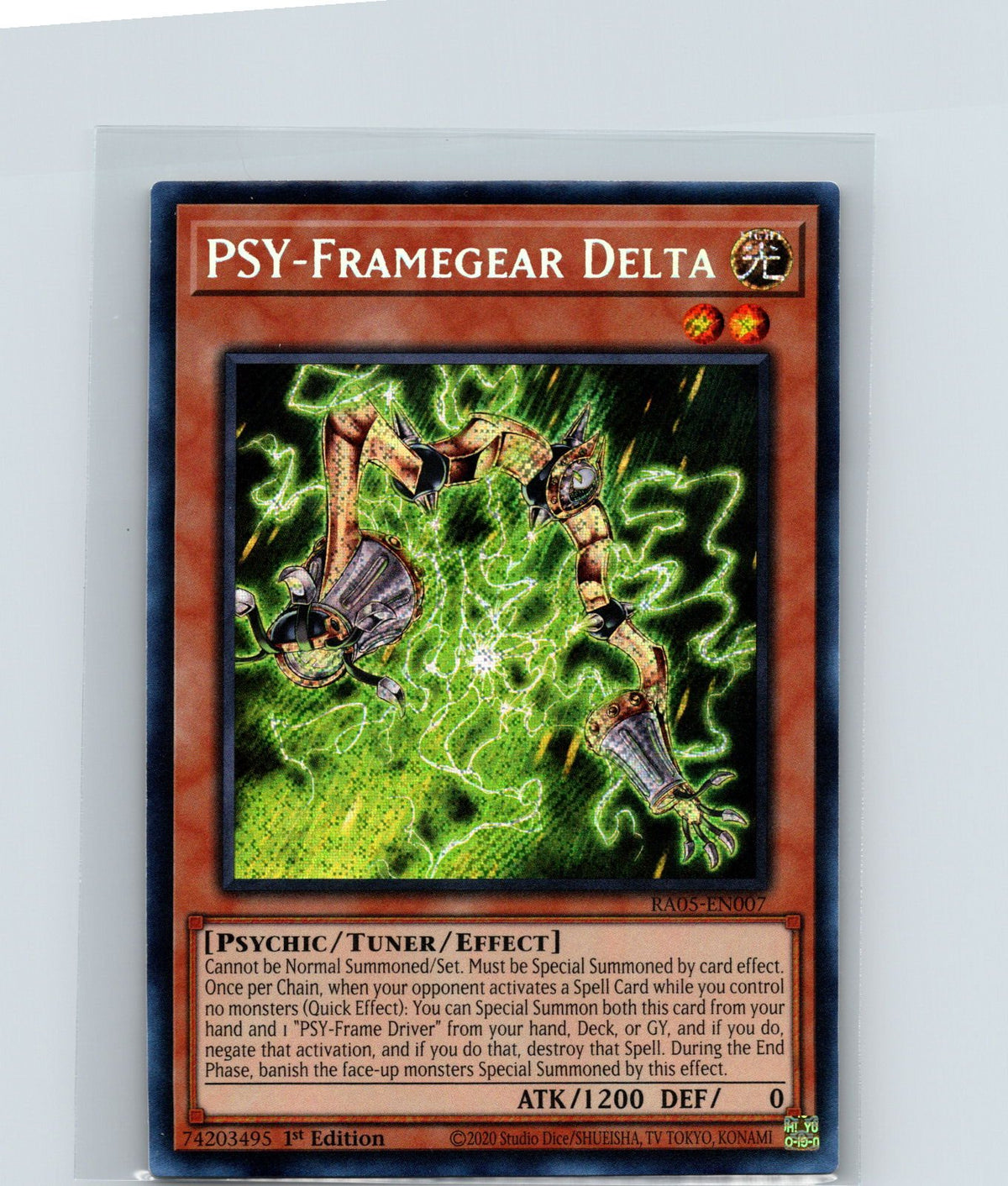 PSY-Framegear Delta 1st Edition Secret Rare Rarity Collection 5 RA05-EN007 NM