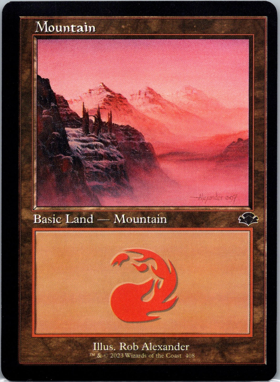 Mountain (Retro Frame) L Dominaria Remastered 408 NM