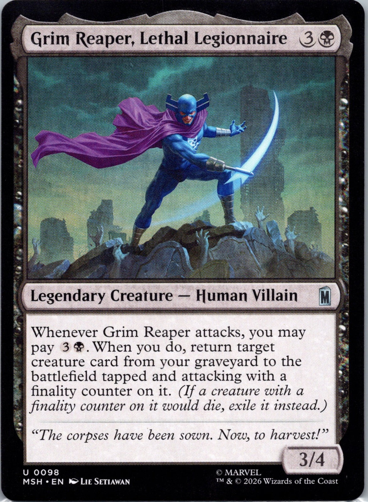 Grim Reaper, Lethal Legionnaire U Marvel Super Heroes 98 NM