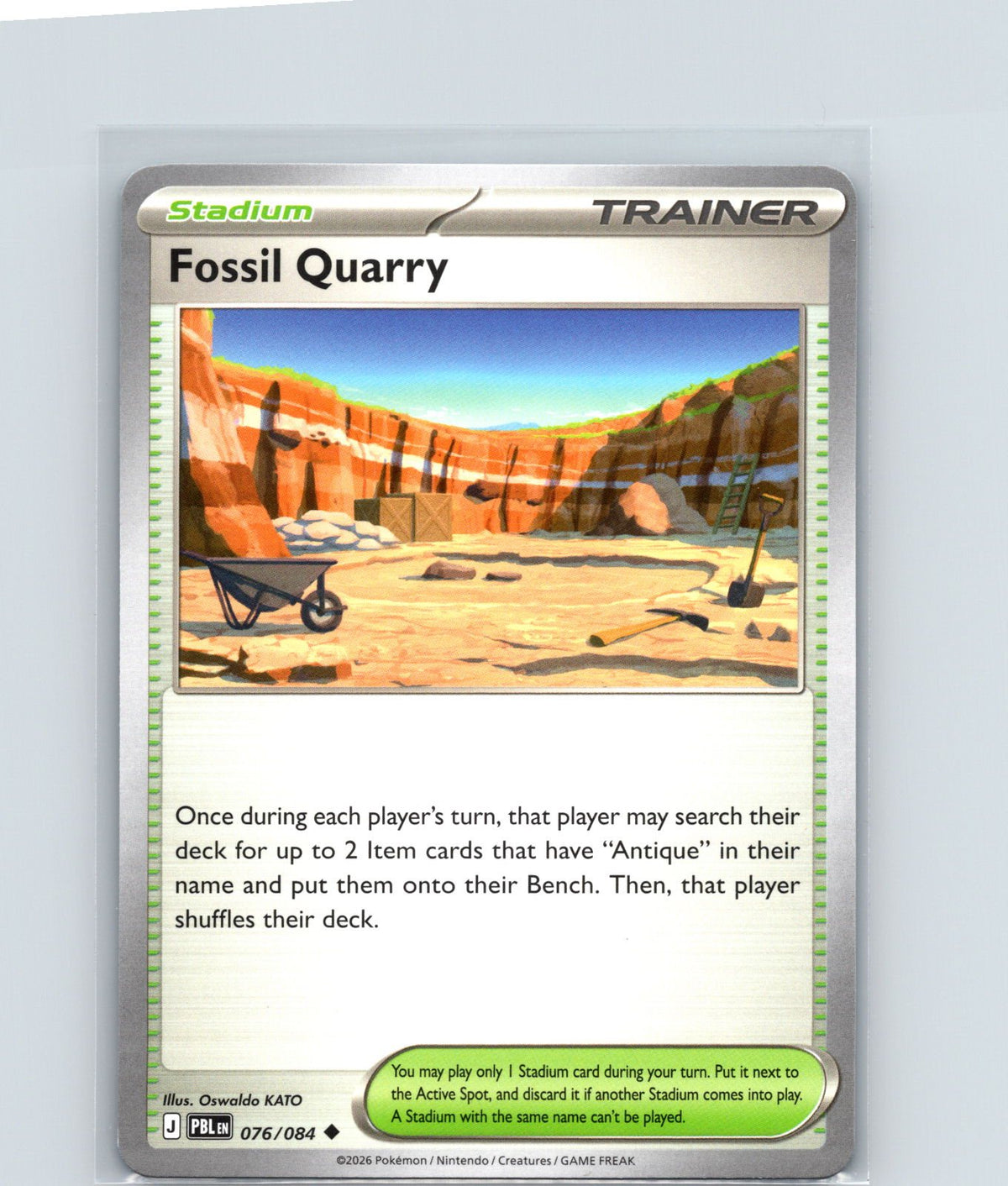 Fossil Quarry Uncommon ME05: Pitch Black 076/084 NM