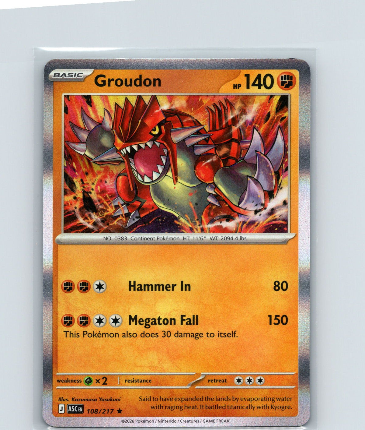 Groudon Holo Rare ME: Ascended Heroes 108/217 NM