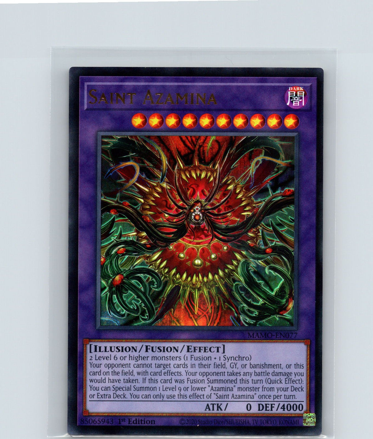 Saint Azamina 1st Edition Ultra Rare Magnificent Monsters MAMO-EN077 NM