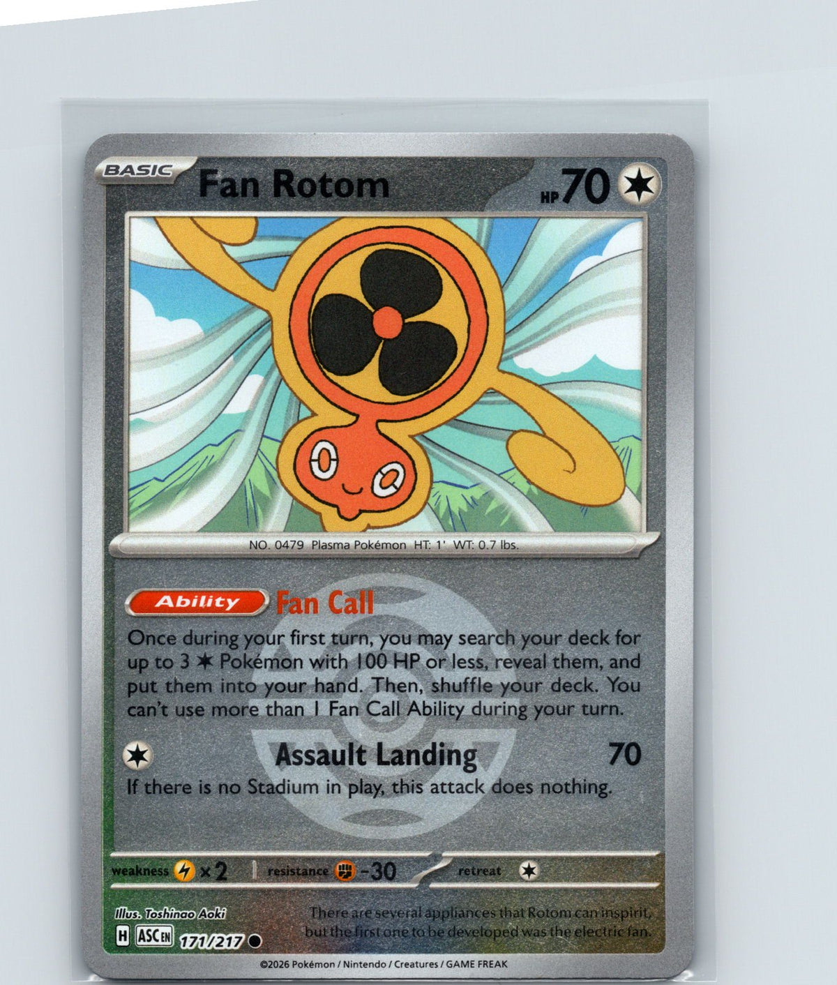Fan Rotom (Dusk Ball) Reverse Holo Common ME: Ascended Heroes 171/217 NM