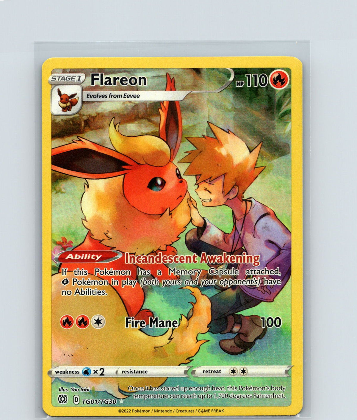 Flareon Holo Ultra Rare SWSH09: Brilliant Stars Trainer Gallery TG01/TG30 NM