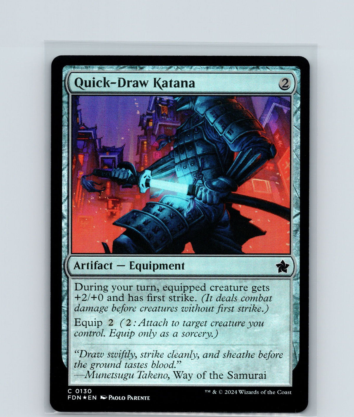 Quick-Draw Katana Foil C Foundations 130 NM