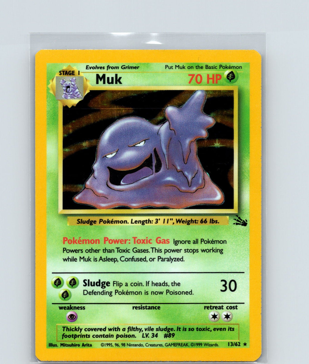 Muk (13) Unlimited Holo Rare Fossil 13/62 MP