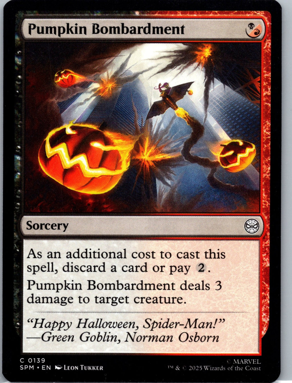 Pumpkin Bombardment C Marvel's Spider-Man 139 NM