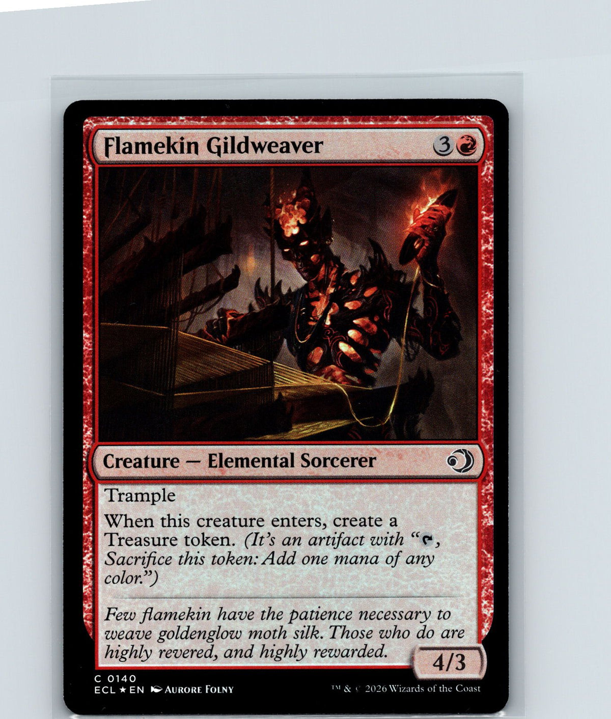 Flamekin Gildweaver Foil C Lorwyn Eclipsed 140 NM