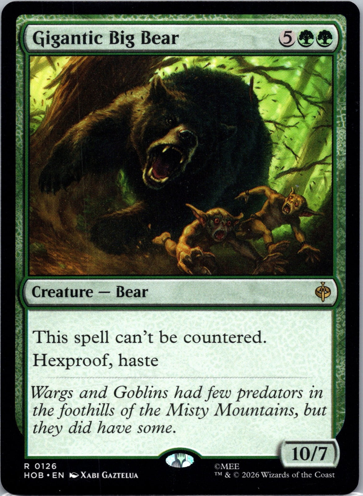 Gigantic Big Bear R The Hobbit 126 NM