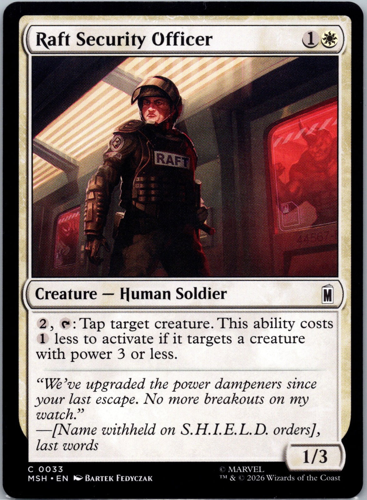 Raft Security Officer C Marvel Super Heroes 33 NM