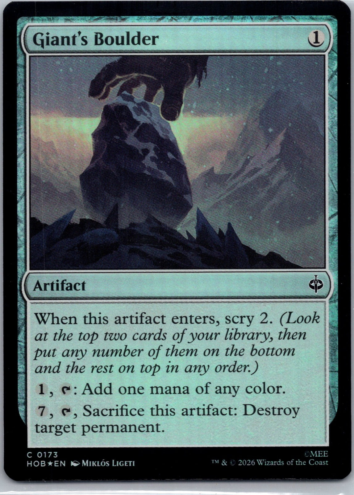 Giant's Boulder Foil C The Hobbit 173 NM
