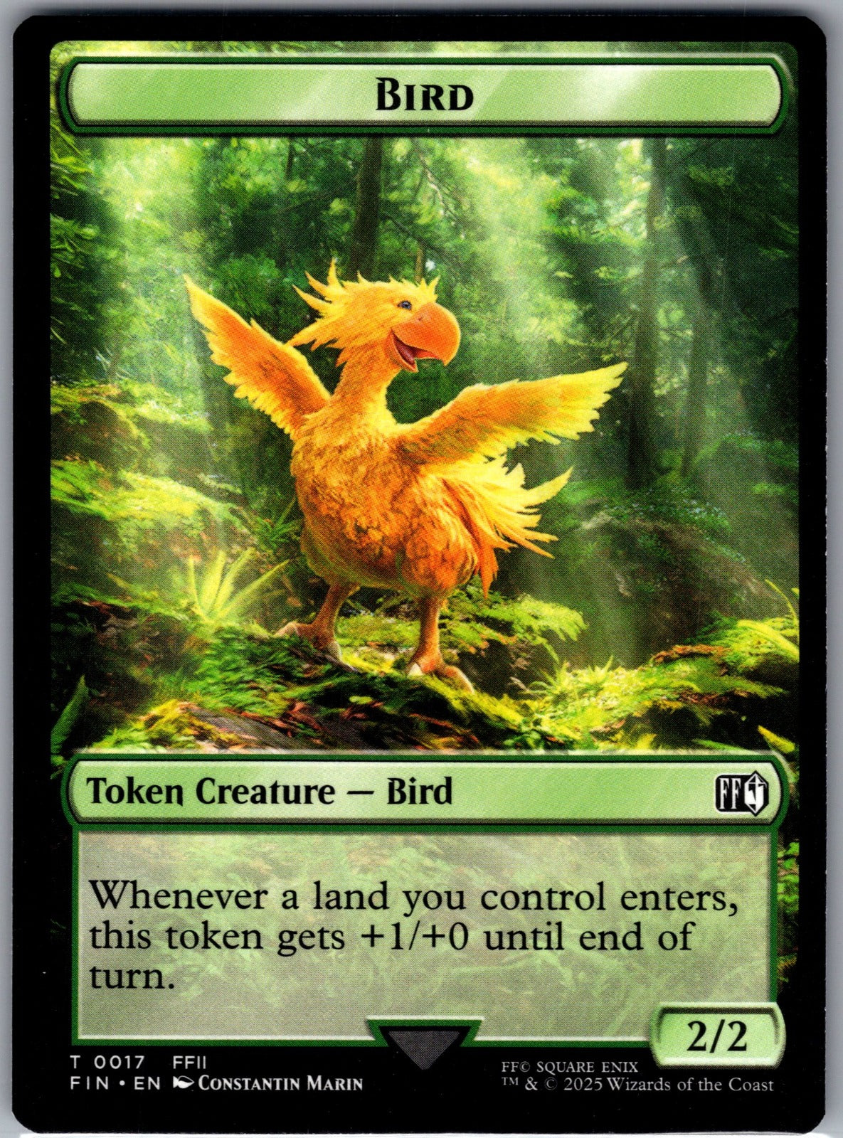 Hero (0008) // Bird (0017) Double-Sided Token T FINAL FANTASY 8 // 17 NM