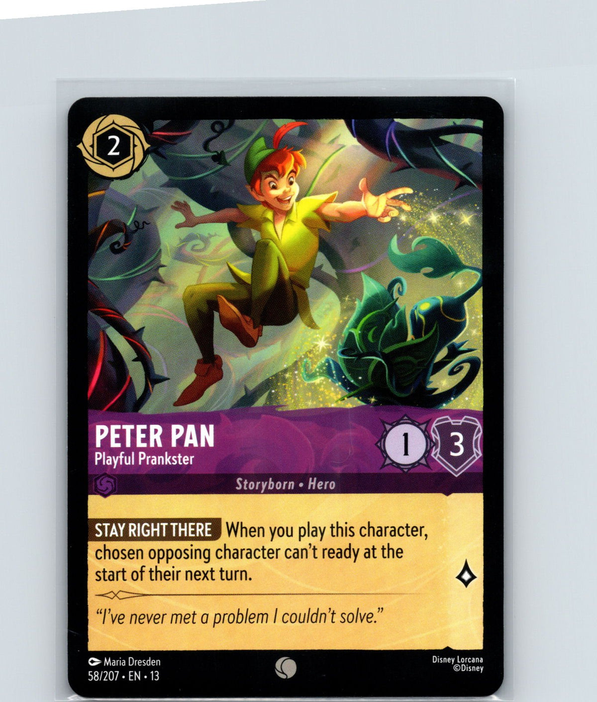 Peter Pan - Playful Prankster Common Attack of the Vine! 58/207 NM