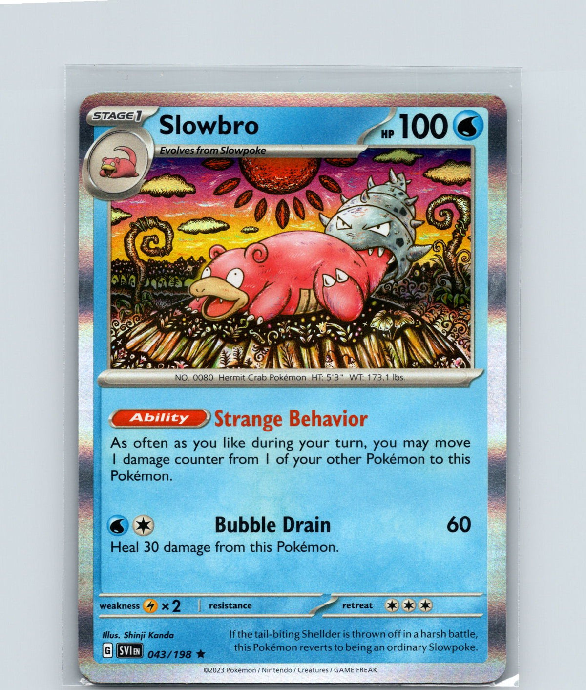Slowbro Holo Rare SV01: Scarlet & Violet Base Set 043/198 NM