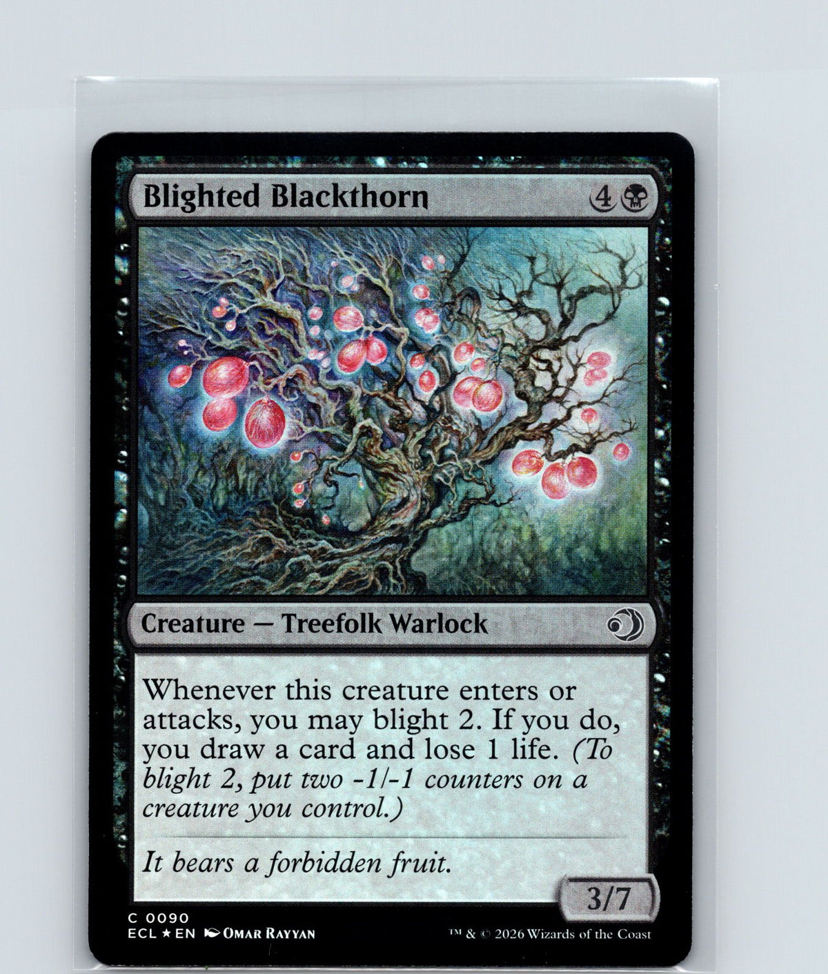 Blighted Blackthorn Foil C Lorwyn Eclipsed 90 NM