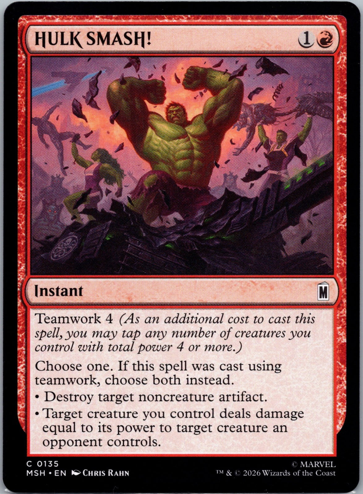 HULK SMASH! C Marvel Super Heroes 135 NM