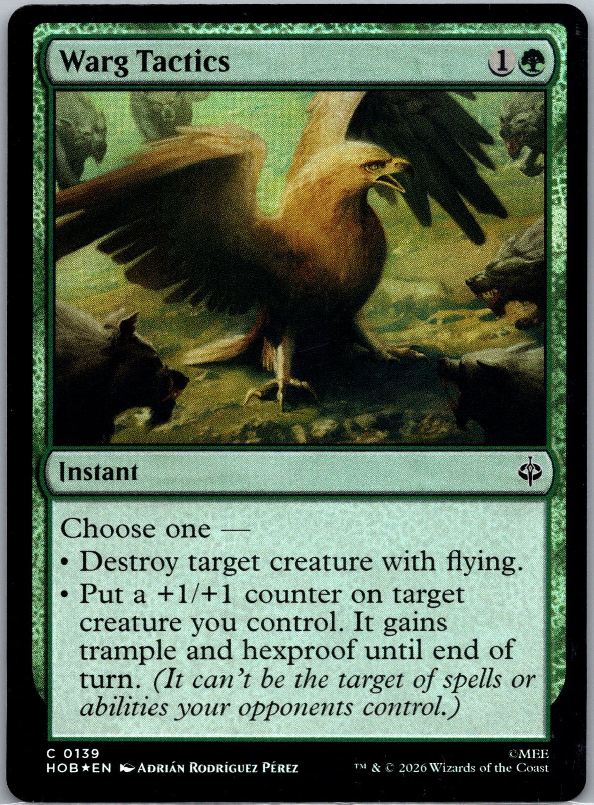 Warg Tactics Foil C The Hobbit 139 NM