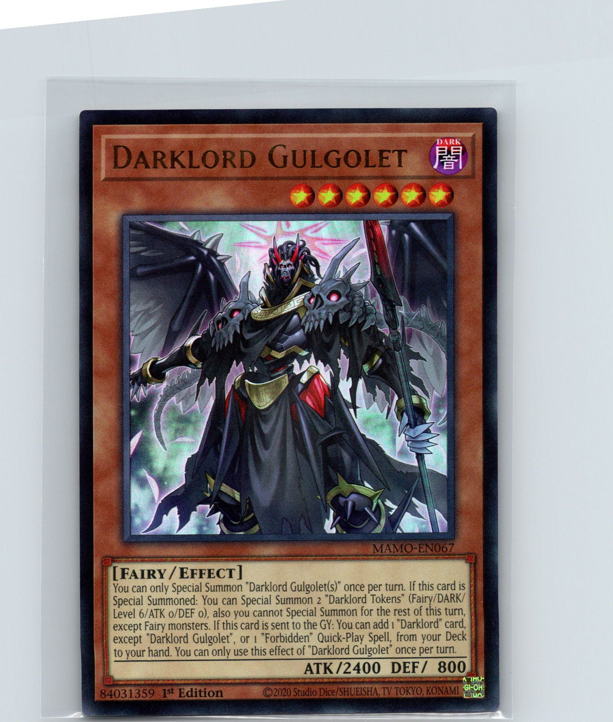 Darklord Gulgolet 1st Edition Ultra Rare Magnificent Monsters MAMO-EN067 NM