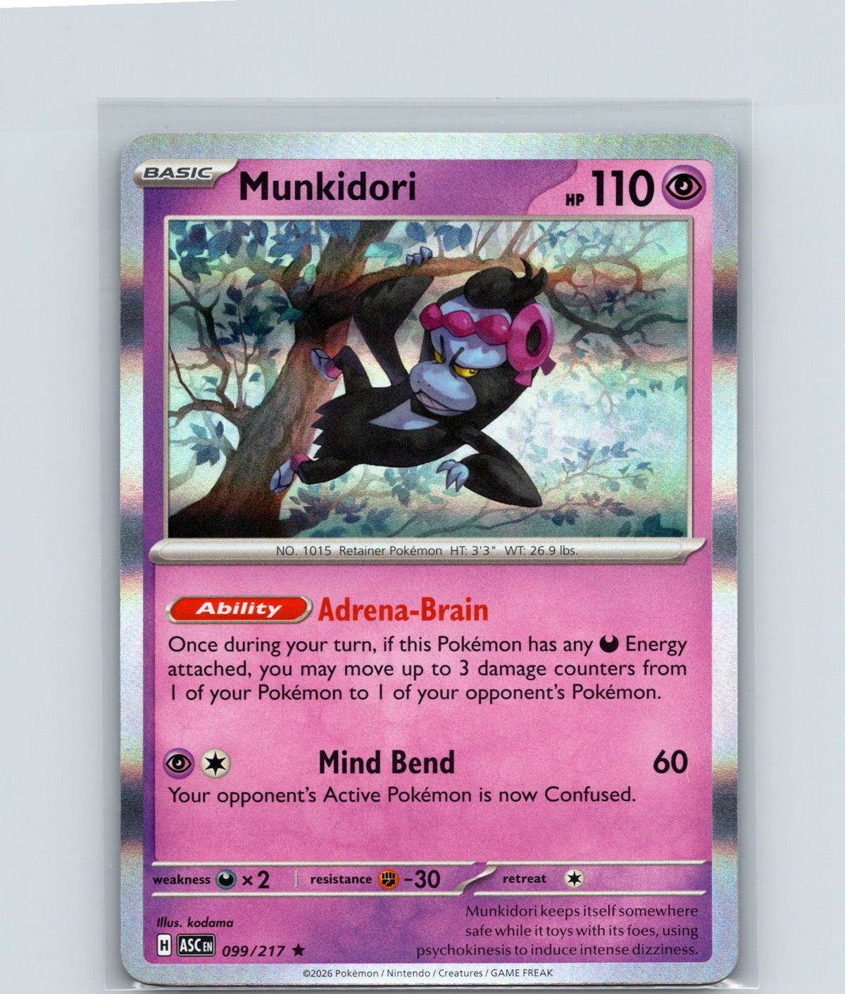 Munkidori Holo Rare ME: Ascended Heroes 099/217 NM