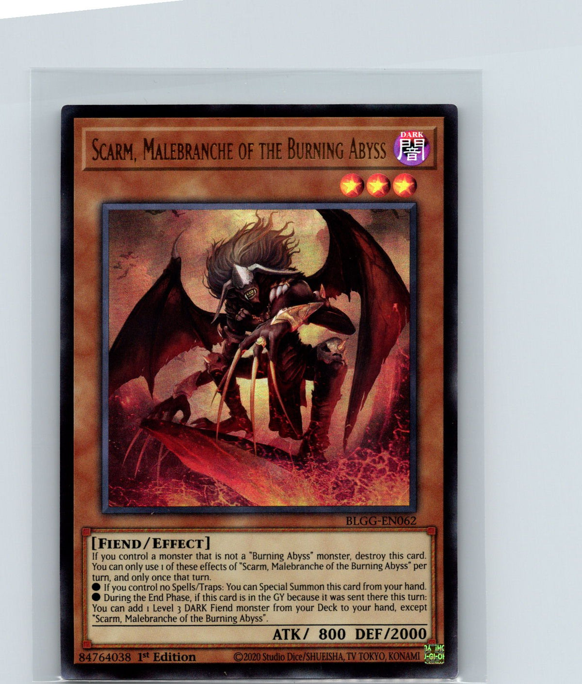 Scarm, Malebranche of the Burning Abyss 1st Edition Ultra Rare BLGG-EN062 NM