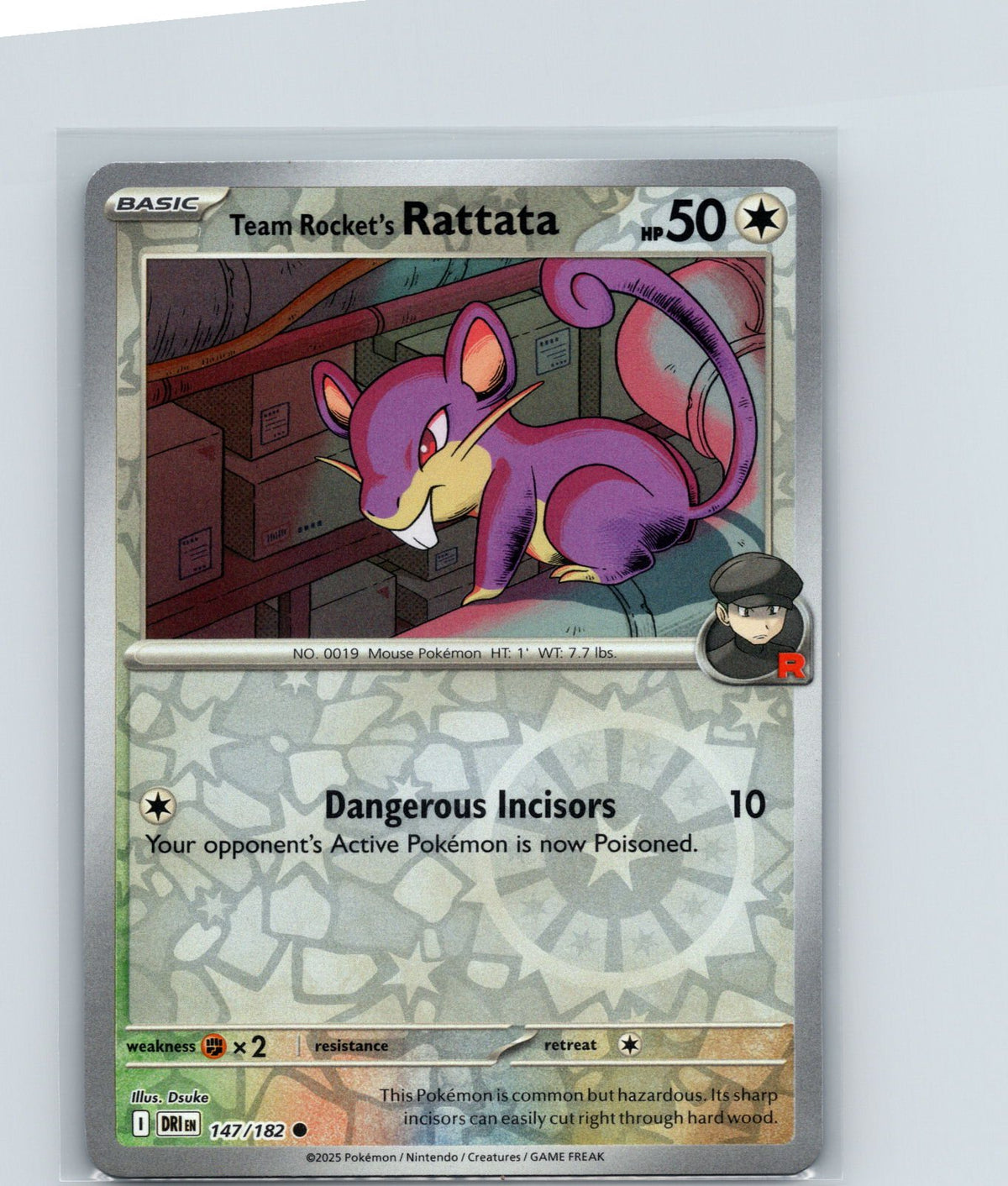 Team Rocket's Rattata Common SV10: Destined Rivals 147/182 NM