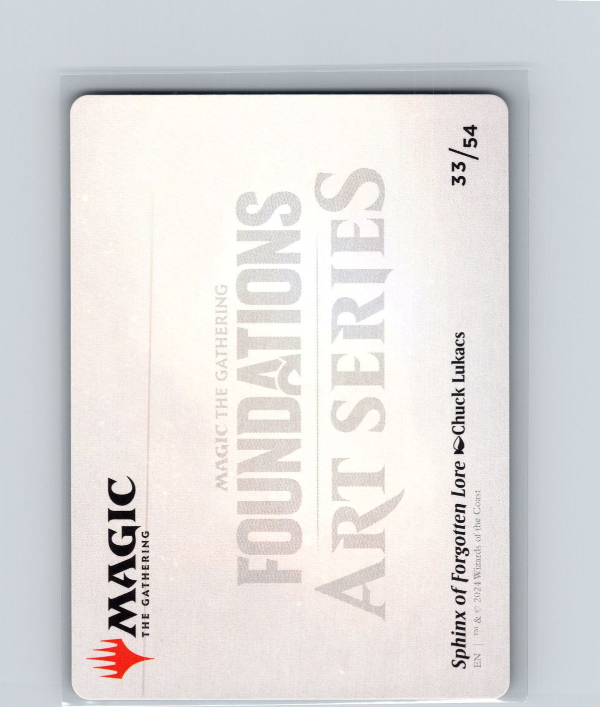 Sphinx of Forgotten Lore Art Card (/54) S Art Series: Foundations 33 NM