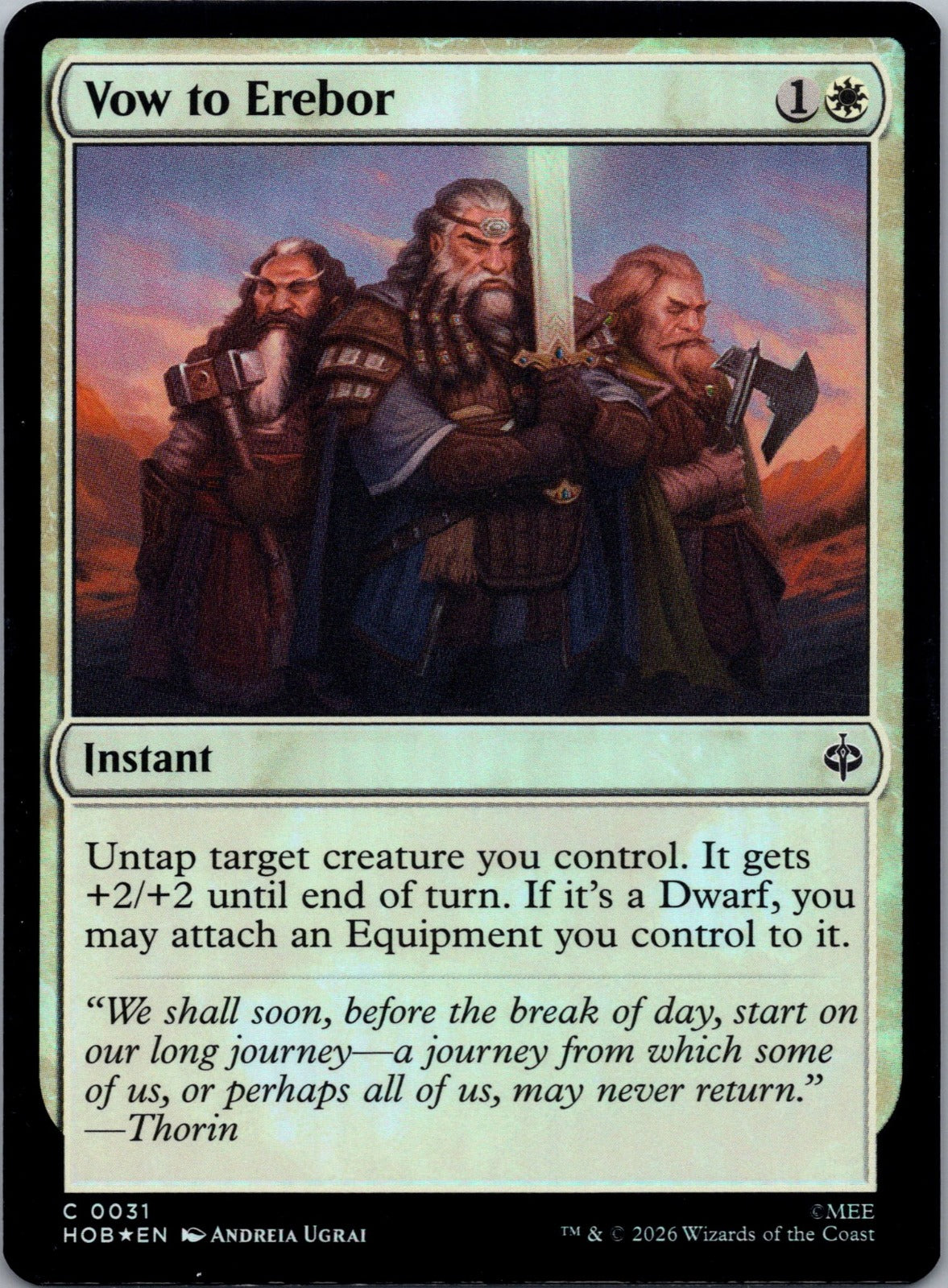 Vow to Erebor Foil C The Hobbit 31 NM