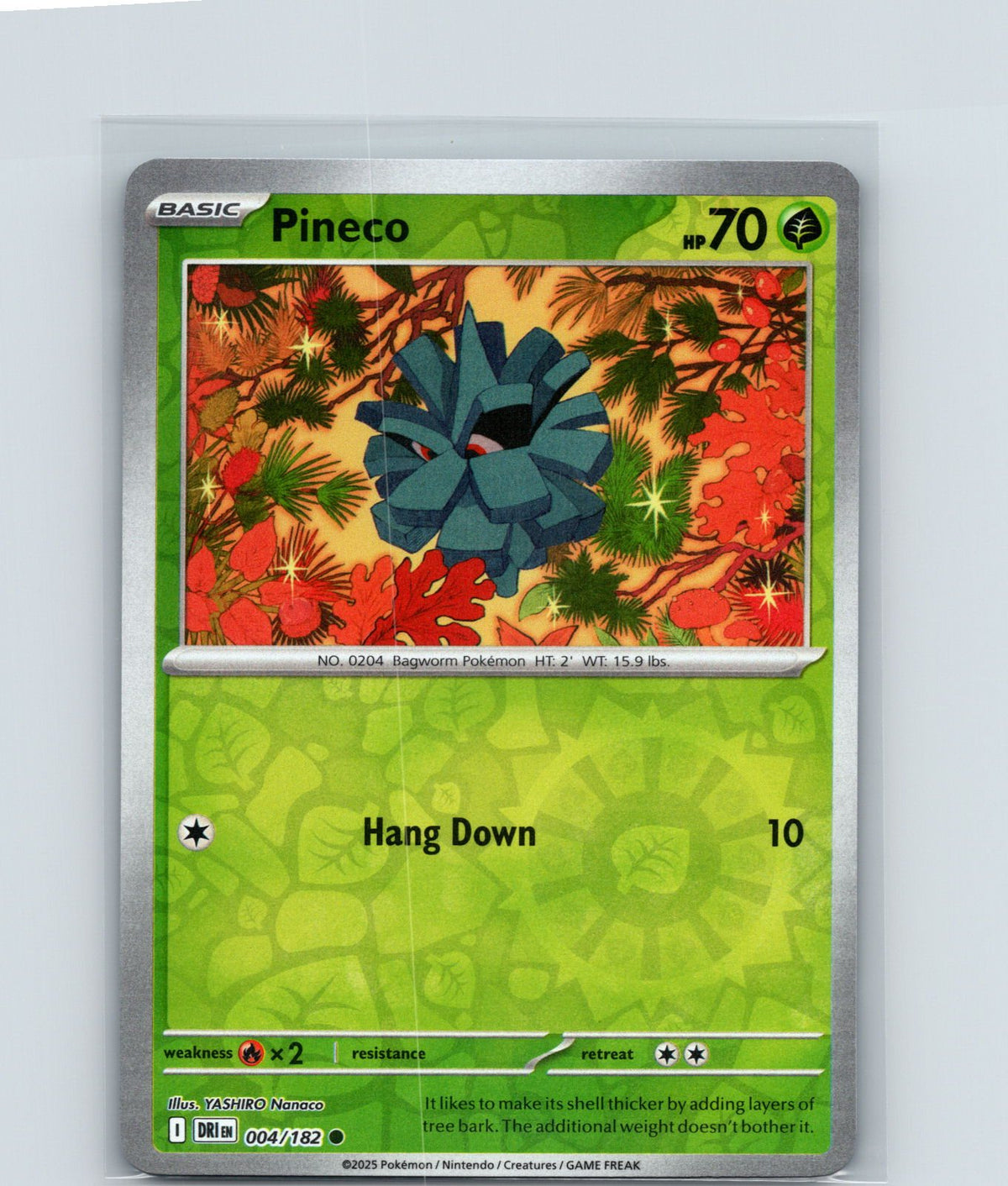 Pineco Reverse Holo Common SV10: Destined Rivals 004/182 NM